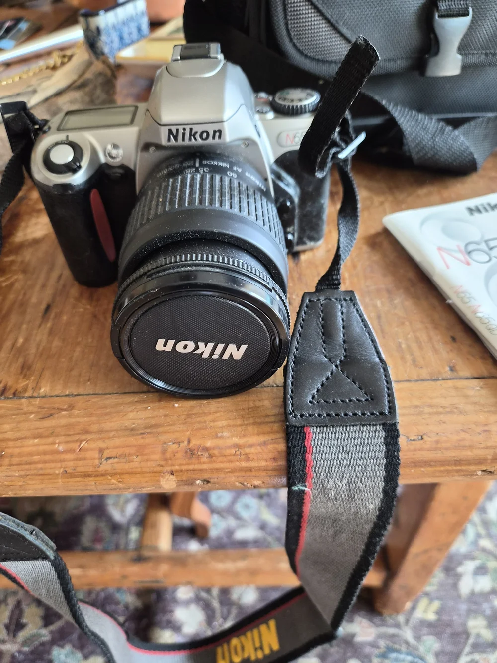 Nikon N65 35mm SLR Film Camera Bundle w/ Lens, Bag & Manual